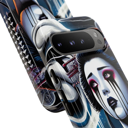 Geisha’s Black Ink Tears Phone Cases