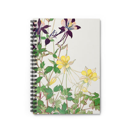 Aquilegia Flower by Tanigami Kônan Spiral Notebook - Ruled Line