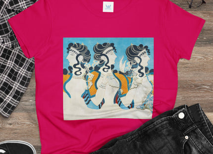 Reproduction of Ladies in Blue by Emile Gilliéron Women's Midweight Cotton Tee