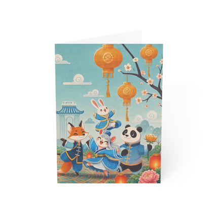 🐉🏮 The Dragon Lantern Festival Greeting Card – Whimsical Animal Celebration