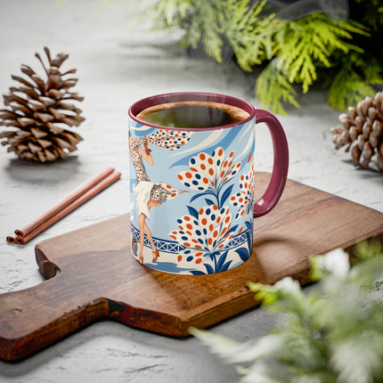 🌼🧡 The Polka Dot Wind Dancer Colorful Mug – Art Deco Fashion Whimsy