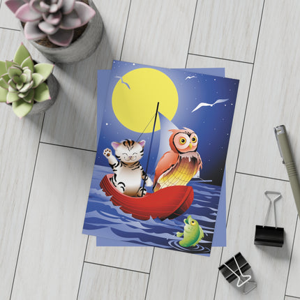 Embarking on a Moonlit Journey Postcards (envelopes included) - Bundles of 10, 30, 50 Pieces