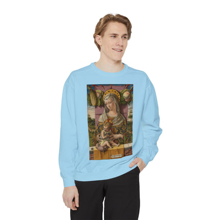 Madonna and Child by Carlo Crivelli Unisex Garment-Dyed Sweatshirt