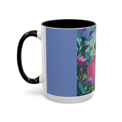 The Lady Of The Enchanted Mirror Colorful Mugs – Art Deco Botanical Elegance