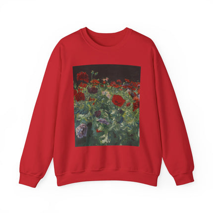 Poppies (A Study of Poppies for Carnation, Lily, Lily, Rose) by John Singer Sargent Heavy Blend™ Crewneck Sweatshirt