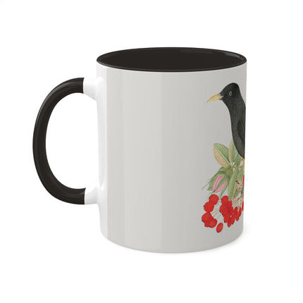 Blackbird with Roses by Anonymous Colorful Mugs, 11oz
