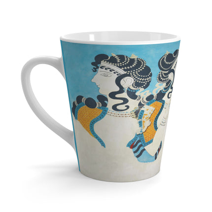 Reproduction of Ladies in Blue by Emile Gilliéron Latte Mug
