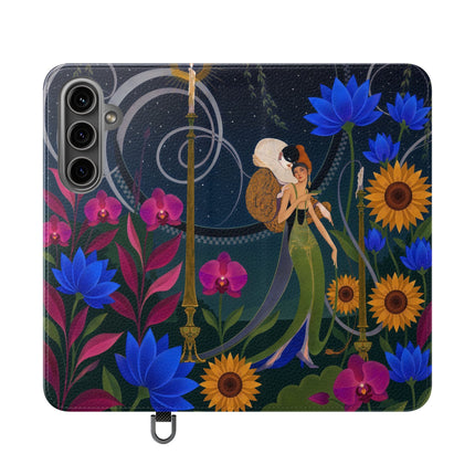 🌙🕯️ The Lady Of The Midnight Garden Flip Case – Art Deco Nocturne