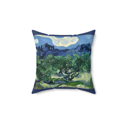 Olive Trees by Vincent Van Gogh Spun Polyester Square Pillow