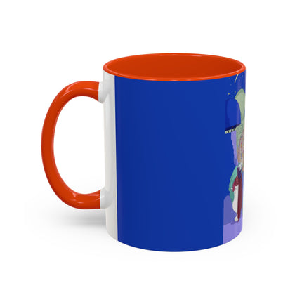 Wishes Beneath the Comet Sky Colorful Mug (11oz, 15oz) – Celestial Magic, Art Deco Elegance & Dreamy Wonder