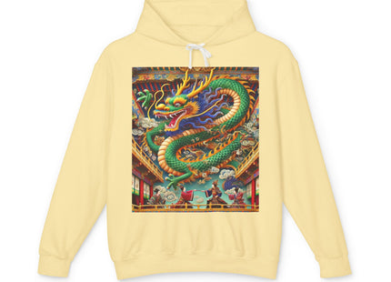 Tibetan Dragon Over Kabuki Duel Hoodie