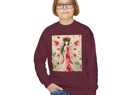 Strawberry Fairy Delight Youth Crewneck Sweatshirt