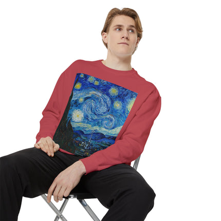 The Starry Night by Vincent Van Gogh Garment-Dyed Sweatshirt