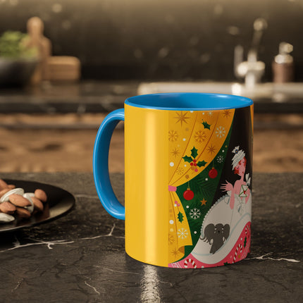 💌🎄 The Christmas Letter Of Holly House Colorful Mug – Whimsical Art Deco Holiday Charm