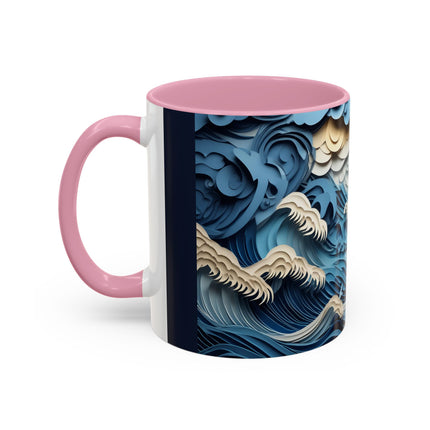 Dramatic Ocean with Crashing Waves Colorful Mugs (11oz, 15oz)