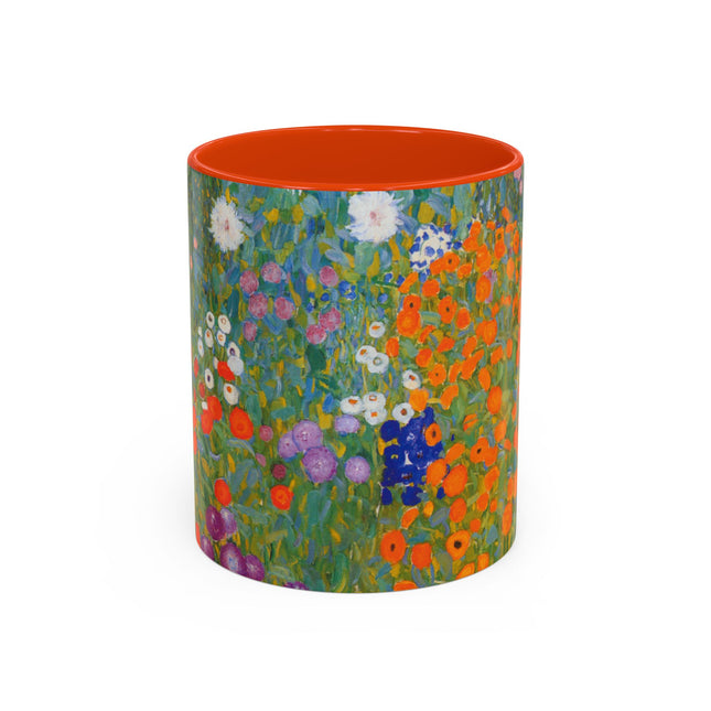 Cottage Garden by Gustav Klimt Colorful Mugs (11oz, 15oz)