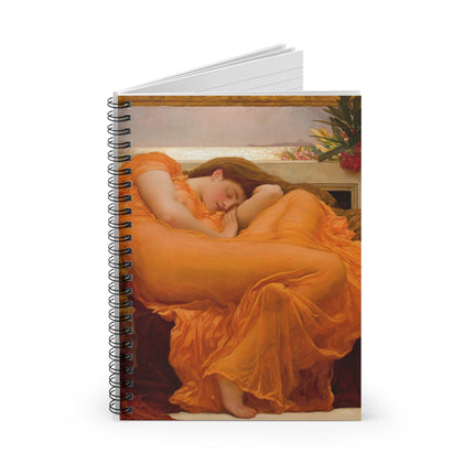 Flaming June by Frederic Leighton Spiral Notebook - Ruled Line