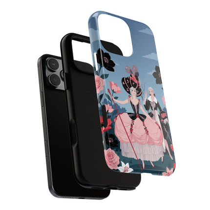 🌹🎭 The Rose Masquerade Promenade Phone Case – Art Deco Floral Elegance
