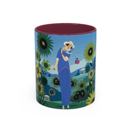 The Secret Language Of Flowers Colorful Mugs – Art Deco Botanical Elegance