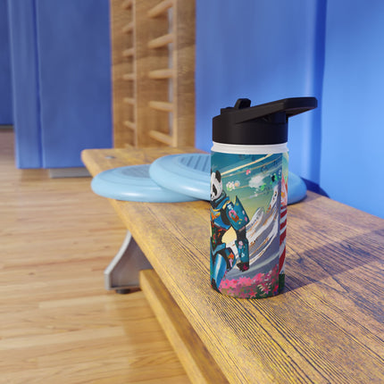 Cyber Punk Robots Stainless Steel Water Bottle