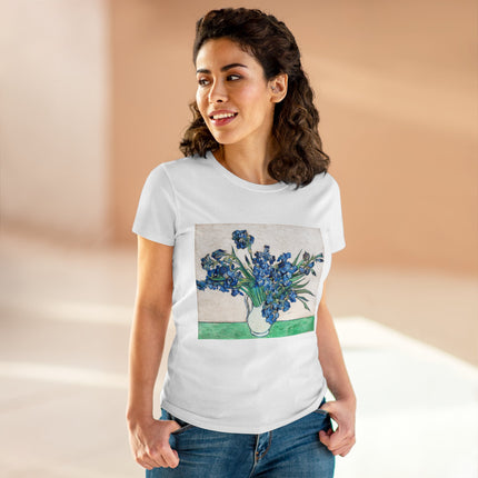 Irises by Van Gogh Women's Midweight Cotton Tee