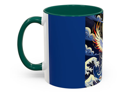 Majestic White Crane Colorful Mugs (11oz, 15oz)