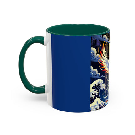 Majestic White Crane Colorful Mugs (11oz, 15oz)