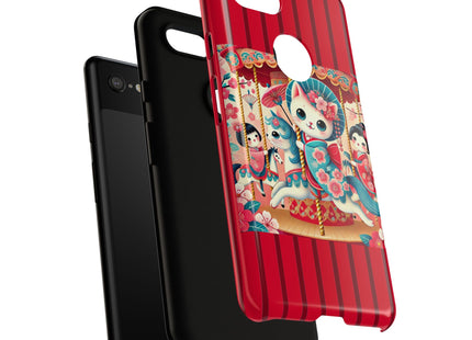 Geisha Kitten's Enchanted Carousel Phone Cases