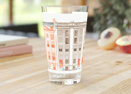 Amsterdam Canal Houses by Johan Teyler Glass, 16oz