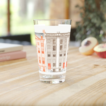 Amsterdam Canal Houses Glass, 16oz