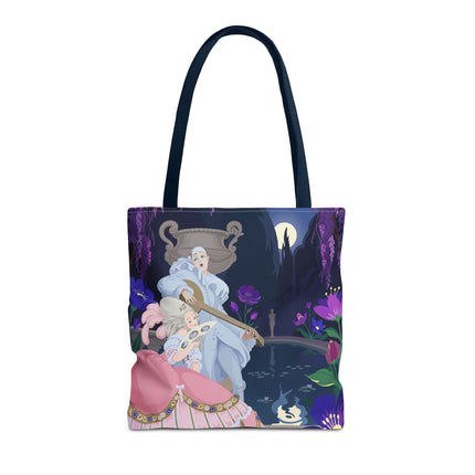 🌙🎶 The Moonlit Garden Serenade Tote Bag – Art Deco Musical Fantasy