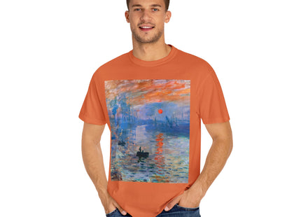 Sunrise by Claude Monet Unisex Garment-Dyed T-shirt