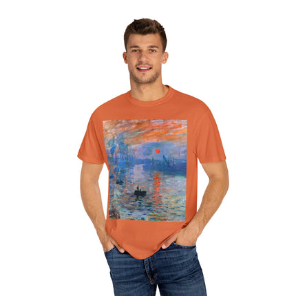 Sunrise by Claude Monet Unisex Garment-Dyed T-shirt