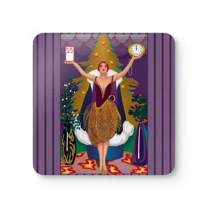 Countdown to Christmas Elegance Corkwood Coaster Set