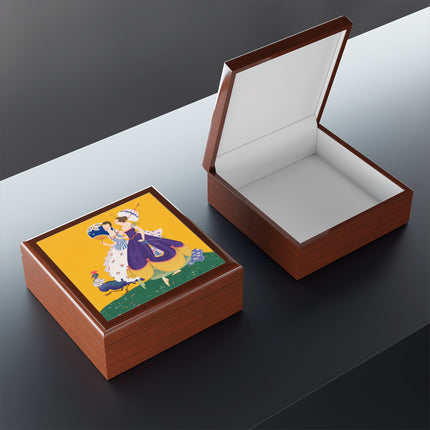 🦚☂️ The Peacock Promenade Jewelry Box – Art Deco Fashion Whimsy