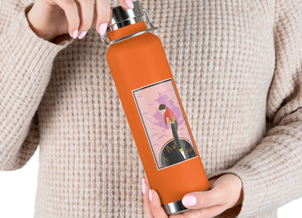Woman Waiting for her Beloved at 1:59 by Kobayashi Kaichi Copper Vacuum Insulated Bottle, 22oz