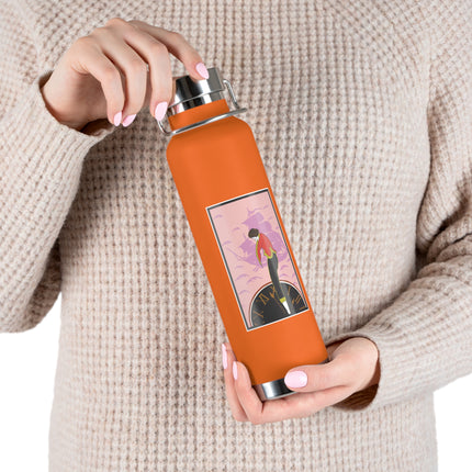 Woman Waiting for her Beloved at 1:59 by Kobayashi Kaichi Copper Vacuum Insulated Bottle, 22oz