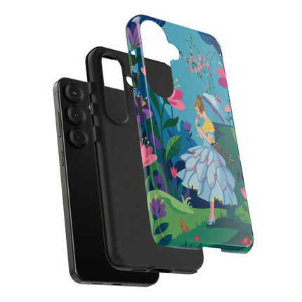 🌸☂️ A Stroll Through The Enchanted Forest Phone Case – Art Deco Floral Fantasy