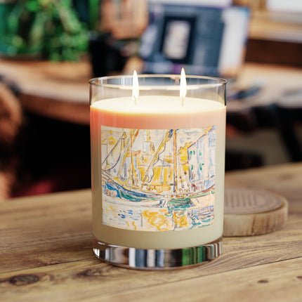 Saint-Tropez by Paul Signac Scented Candle - Full Glass, 11oz - The White Tea & Fig, The Lavender & Sage, and The Ocean Mist & Moss