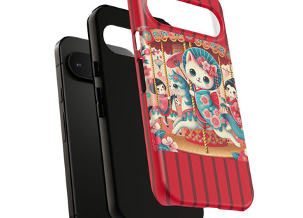 Geisha Kitten's Enchanted Carousel Phone Cases
