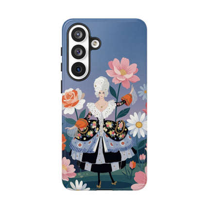 🌸🎀 The Grand Floral Promenade Phone Case – Art Deco Fashion Fantasy