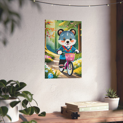 Furry Cyclist Fine Art Posters