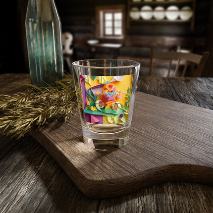 Origami Bicycle Shot Glass, 1.5oz