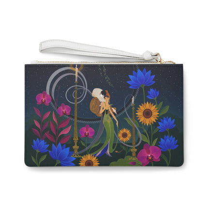 🌙🕯️ The Lady Of The Midnight Garden Clutch Bag – Art Deco Nocturne