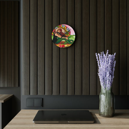 Siren Serenade by Carlo Chiostri Acrylic Wall Clock, Round and Square
