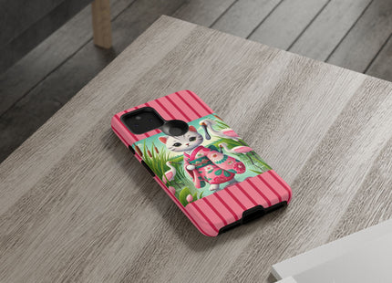 Geisha Kitten Strolls Among the Spoonbills Phone Cases