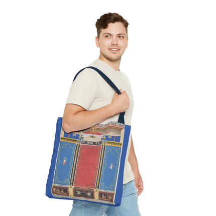 Trompe L’Oeil Designer Tote Bag – Columns, Swans and Vases (AOP)