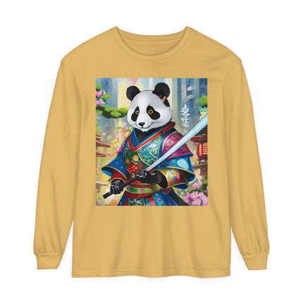 Cyberpunk Samurai Panda Long Sleeve T-Shirt