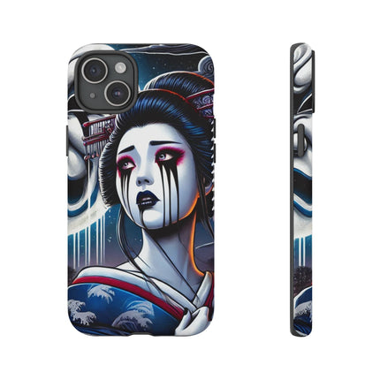 Geisha’s Black Ink Tears Phone Cases