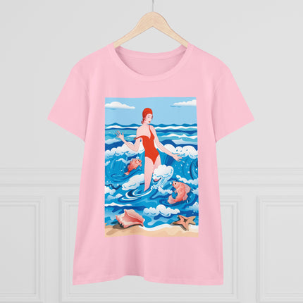 Ocean Symphony Women's Midweight Cotton Tee